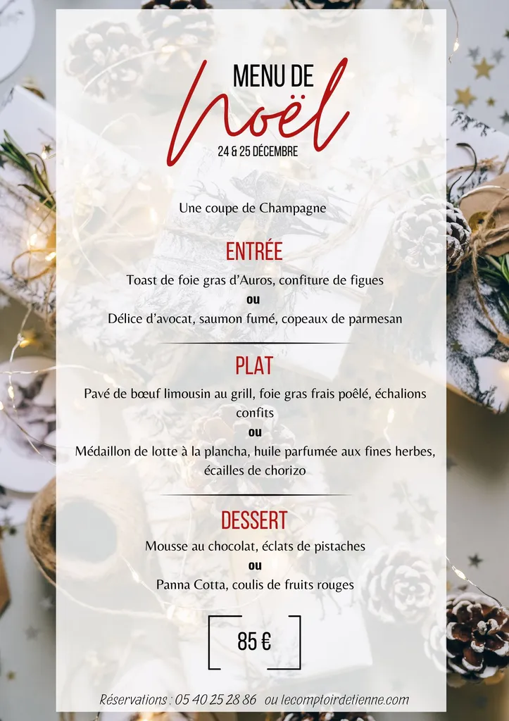 Le Menu de Noel 2025