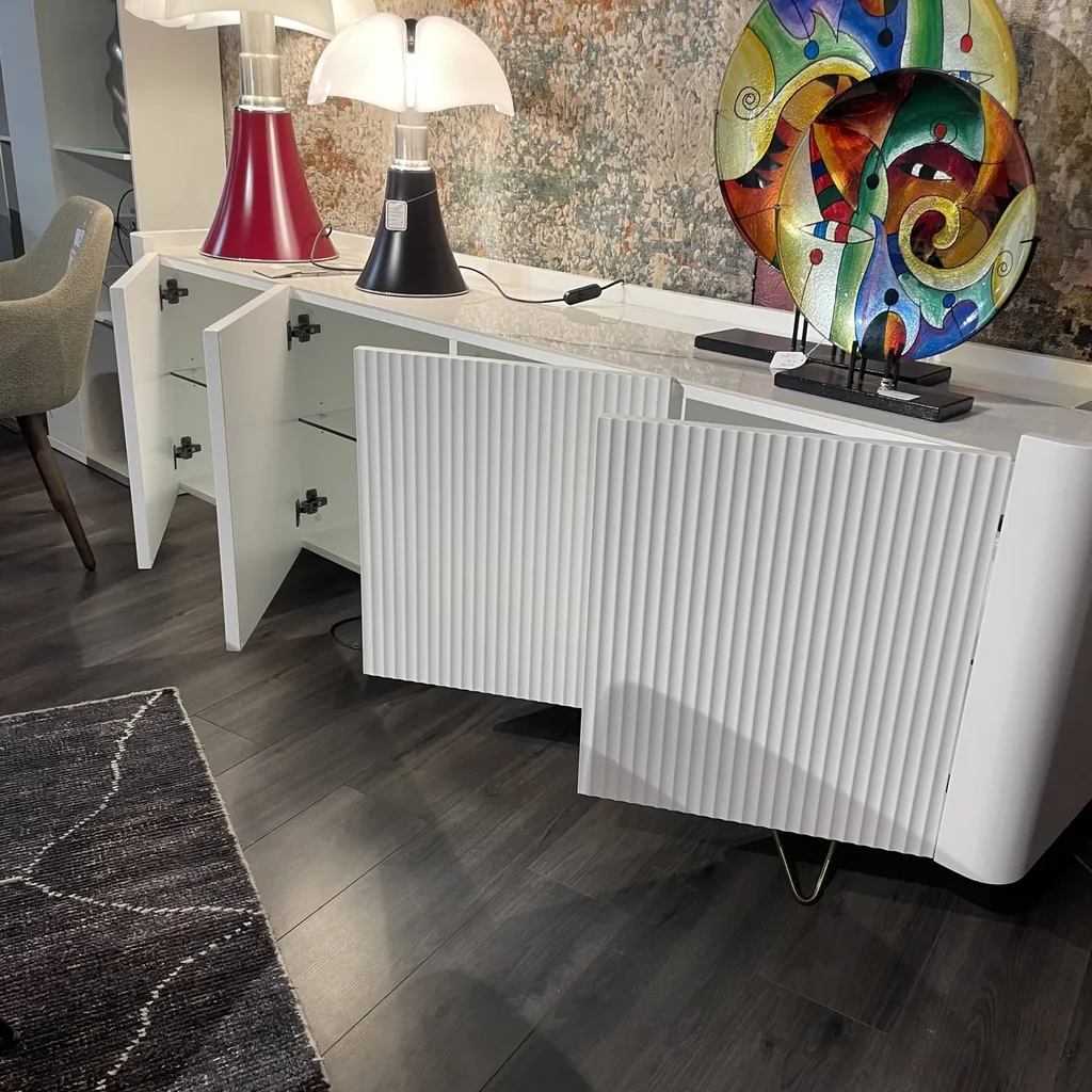 Enfilade 4 portes laqué blanc