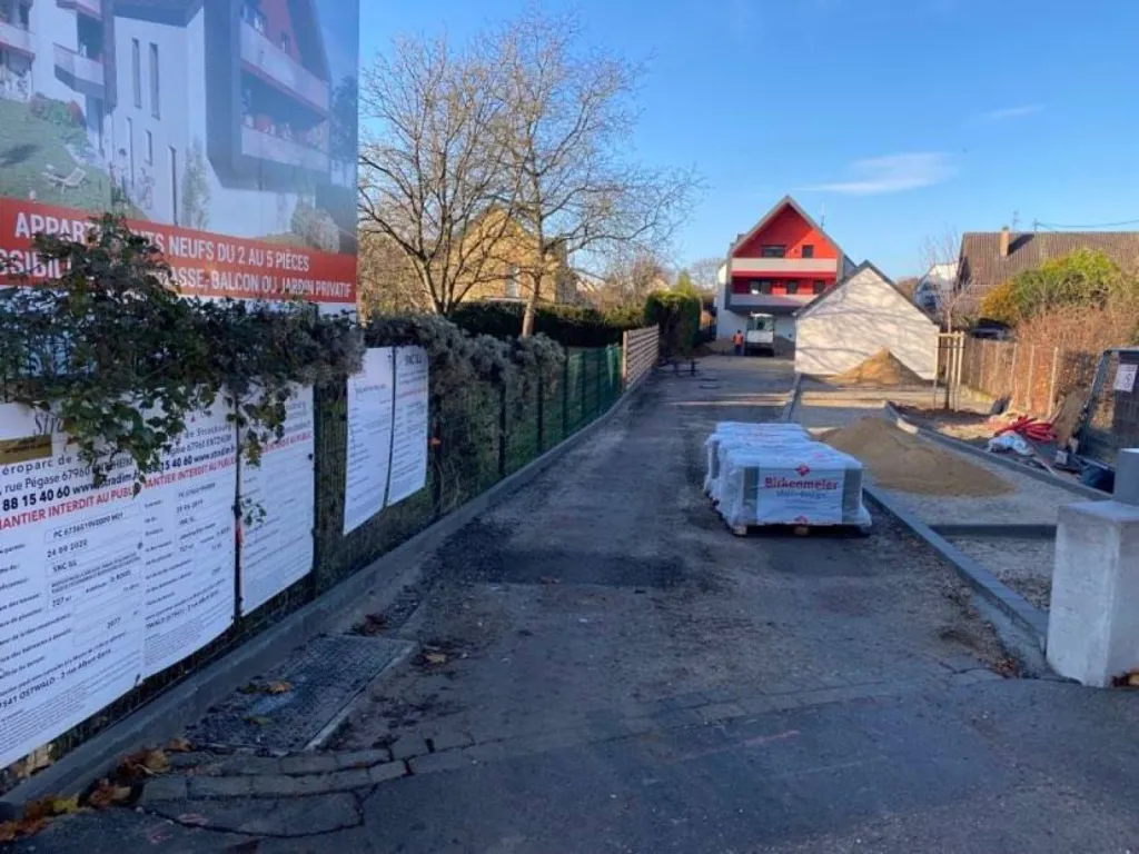 Terrassement d'un terrain pour pose de pavé à Strasbourg