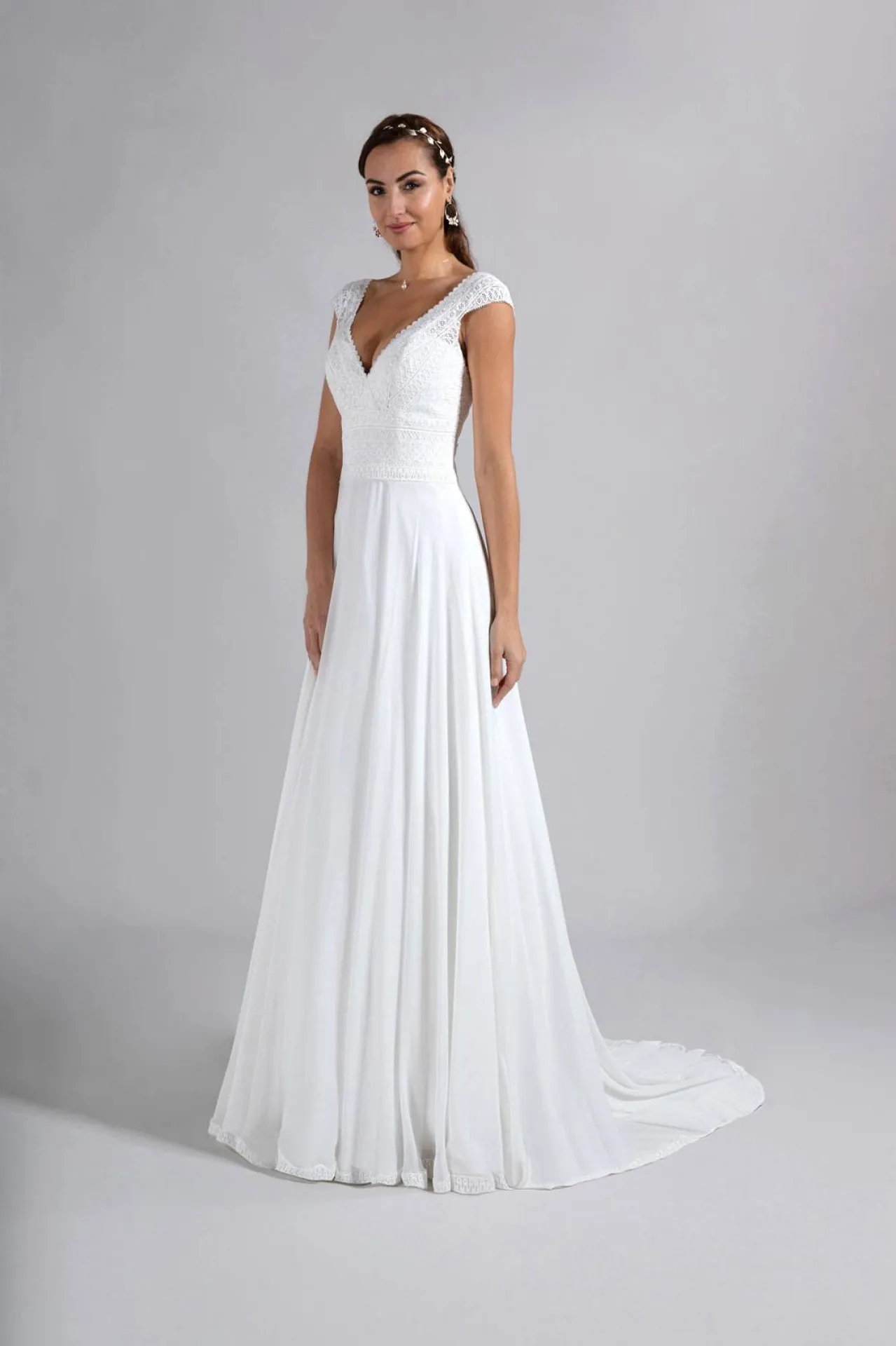 Robe de mariée en mousseline sur Marseille en Provence