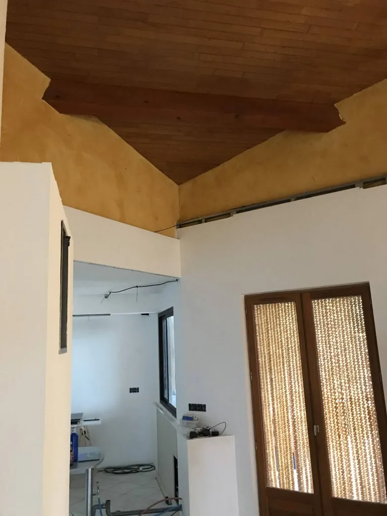 Abaissement volume de chauffe par pose plafond tendu, ST LYS