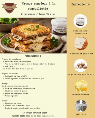 Croque monsieur à la cancoillote