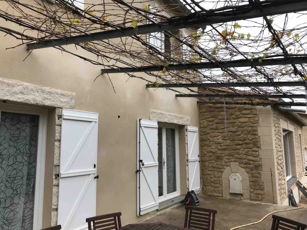 facade en pierre sur bâtisse existante avec extension à Taleyrac dans le Gard proche de Valleraugue et de Ganges 