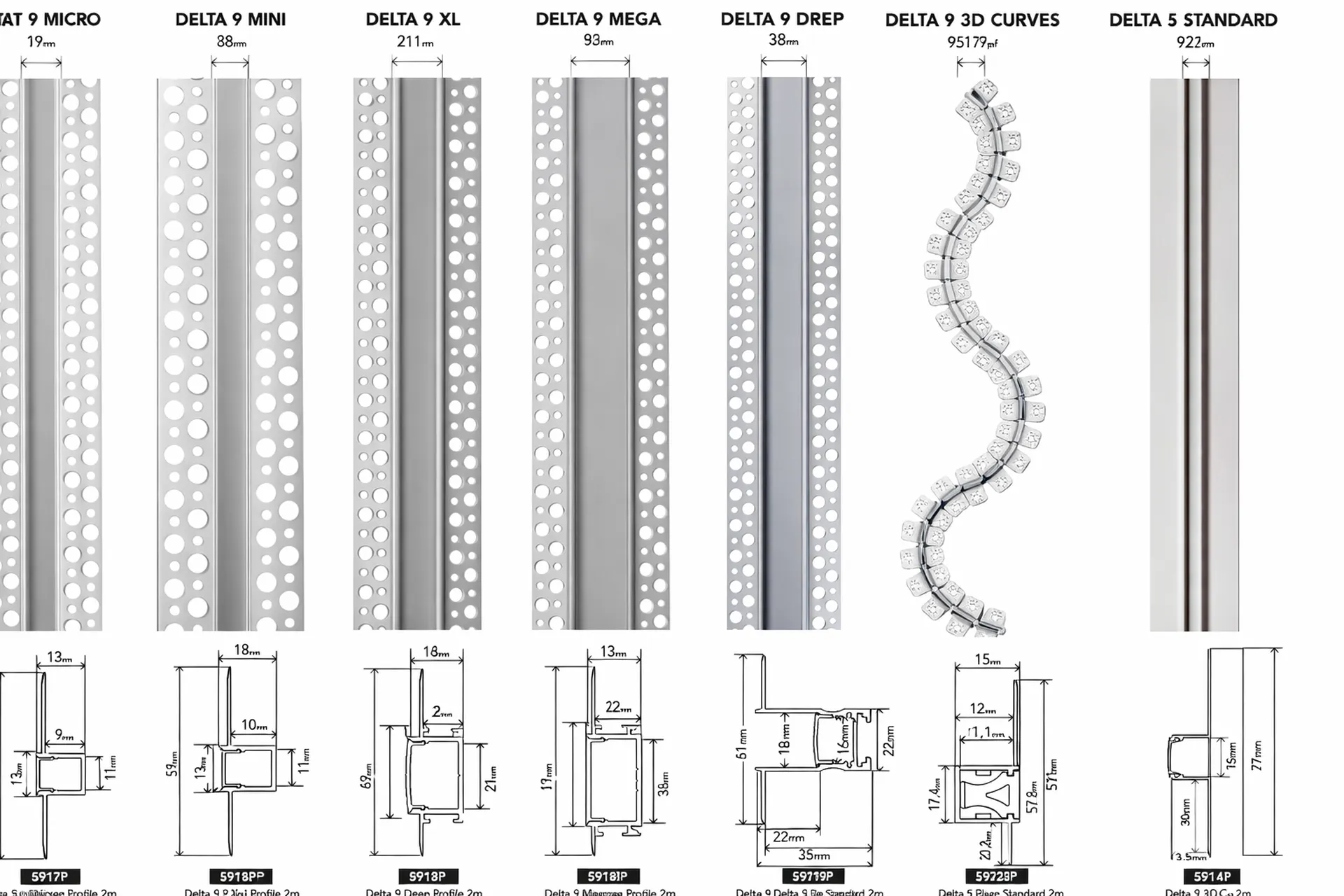 LEDUX PROFILES LED POUR BA13 LEDUX GAMME DELTA 