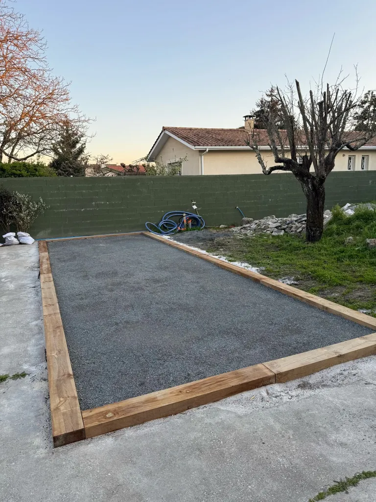Création d'un terrain de pétanque sur la commune de Bégles proche de Bordeaux 