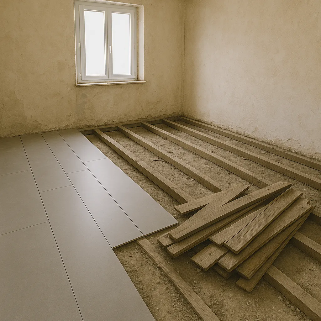Rénovation intérieure intégrale avec dépose de plancher bois
