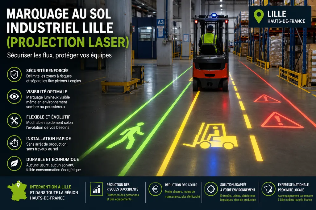 Marquage au sol industriel Lille