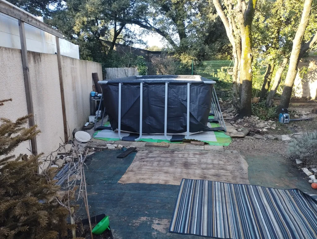 avent travaux de de réalisation du terrasse en bois pin autoclave 