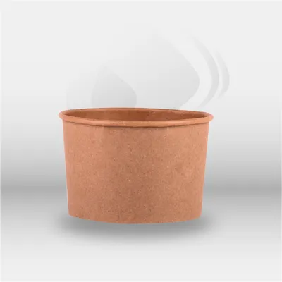 Bol en carton kraft 16 oz 450 ml Garcia de Pou pour restauration professionnelle, idéal pour soupes, salades, desserts et plats à emporter, assurant une solution écologique, résistante et pratique pour le transport alimentaire – disponible à Mont-de-Marsa