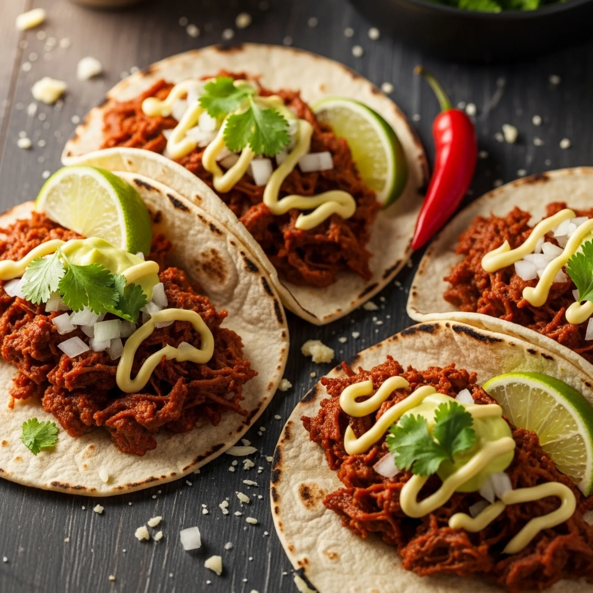 Tacos de bœuf au cumin et piment doux