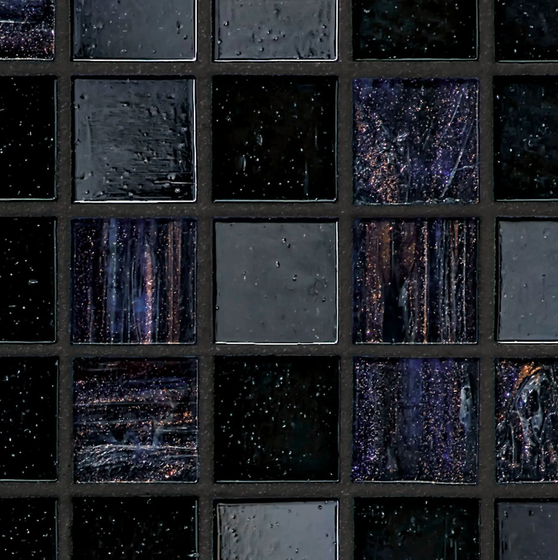 mosaïque Iside Bisazza noir brillant lyon centre