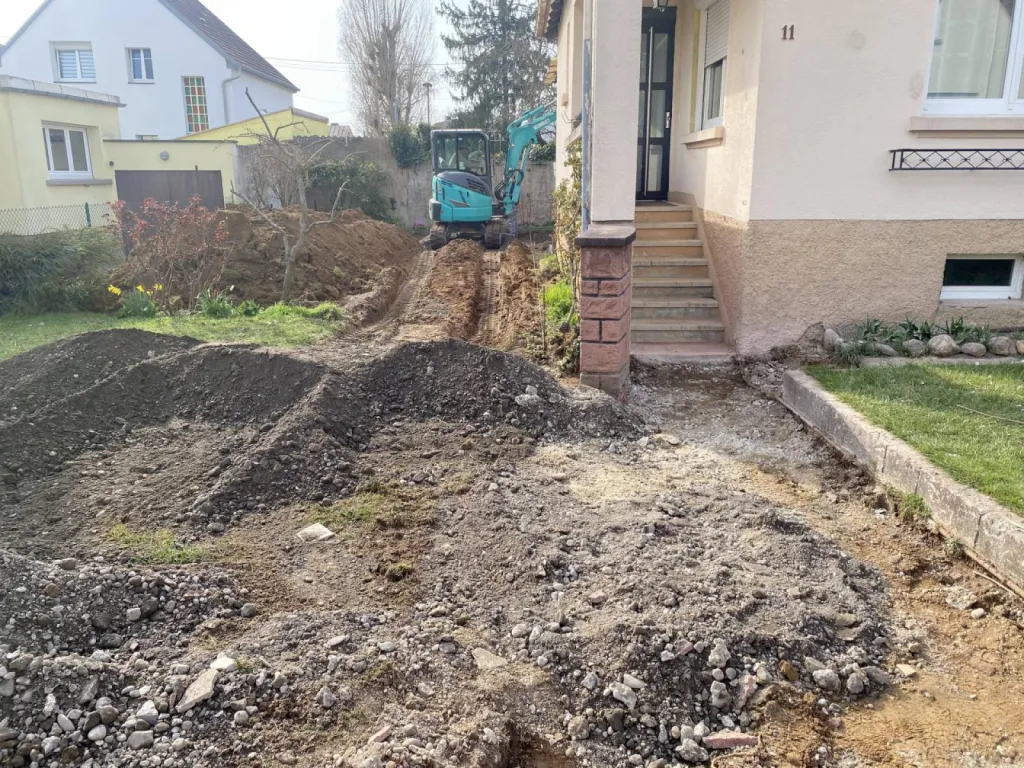 Aménagement d'une cour extérieure à Mundolsheim CLK 