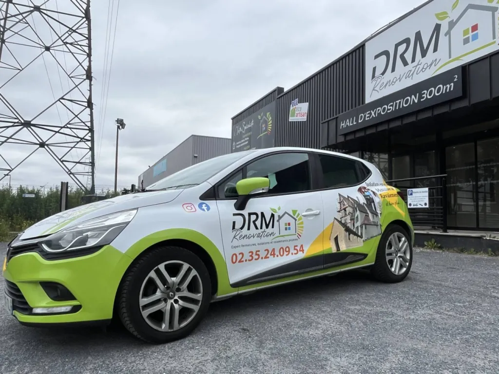 Les nouveaux flocages aux couleurs de votre entreprise DRM RENOVATION