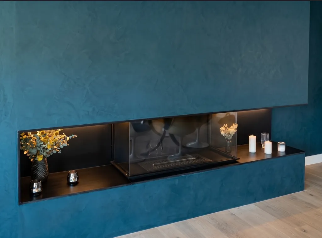 Création d'une cheminée design foyer ouvert avec vitre escamotable sur Bouliac