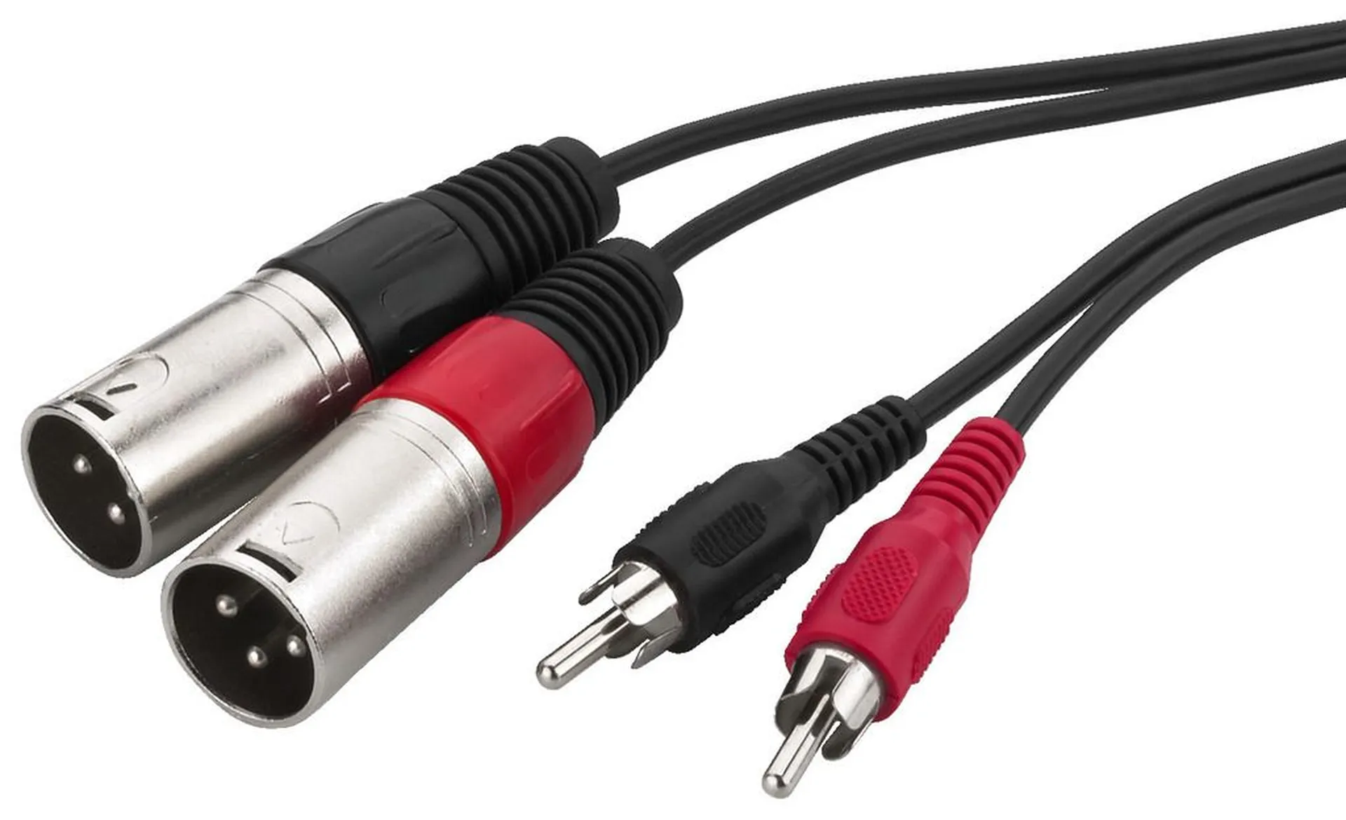 CORDON AUDIO 2 X RCA MÂLE / 2 X XLR MÂLE, 1 M