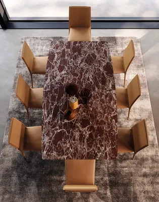 Photo d'une table de repas rectangulaire design italien haut de gamme à acheter à Bandol dans l e83