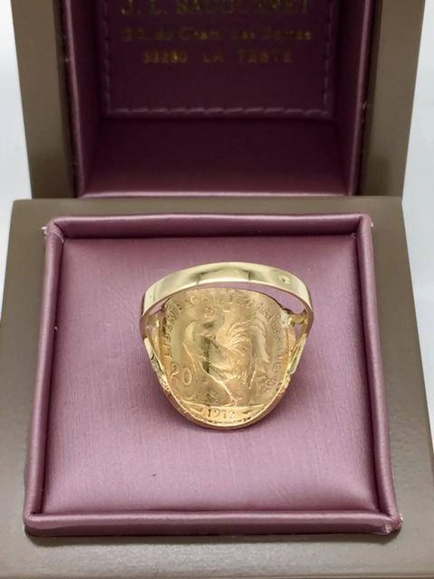 Bague pièce 20 Francs cintrée or 750/1000ème occasion Or Ligne Biganos Bassin d'Arcachon