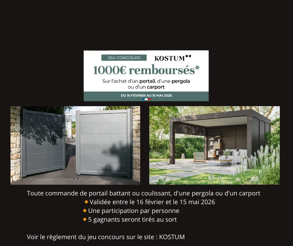 Portail battant, coulissant et pergolas vendus et installés par Aquit'M sur Bordeaux et le Bassin d'Arcachon