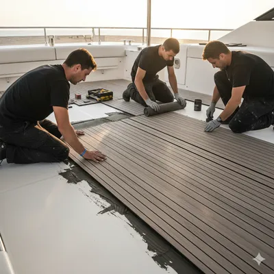 Pose de teck ou Flexiteck