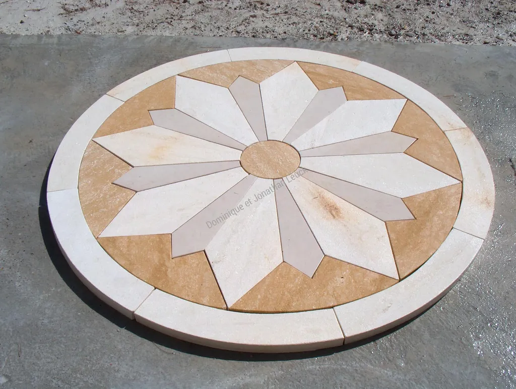 Sol en pierre, marbre et granit