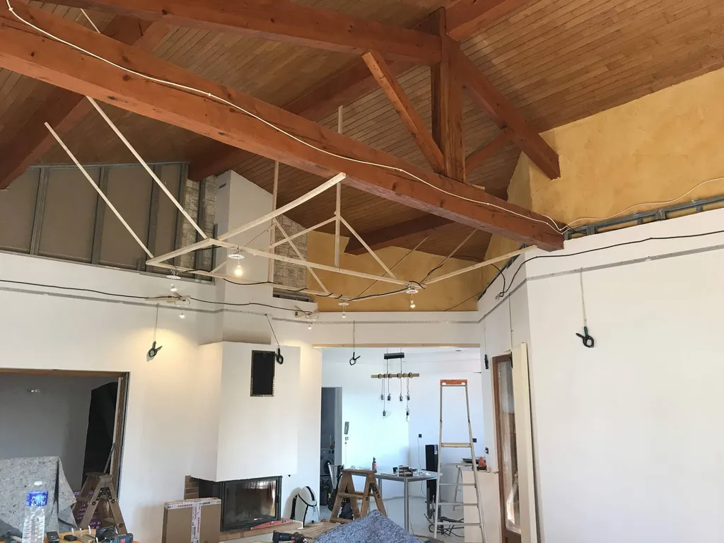 Abaissement plafond par pose plafond tendu blanc mat BARRISOL, Eaunes