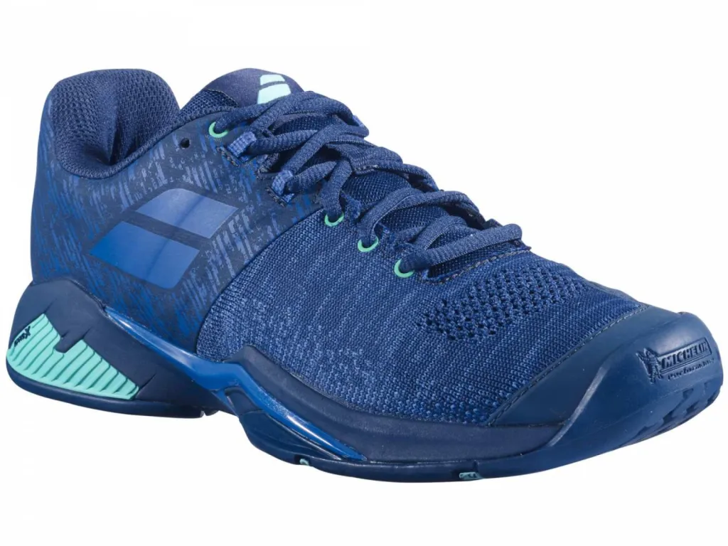 packshot chaussure babolat bleu marine 3-4