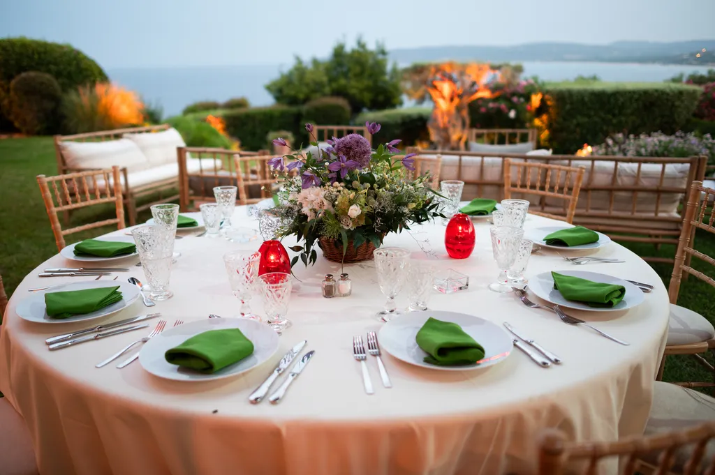 L'art de table pour une soirée privée à Cannes