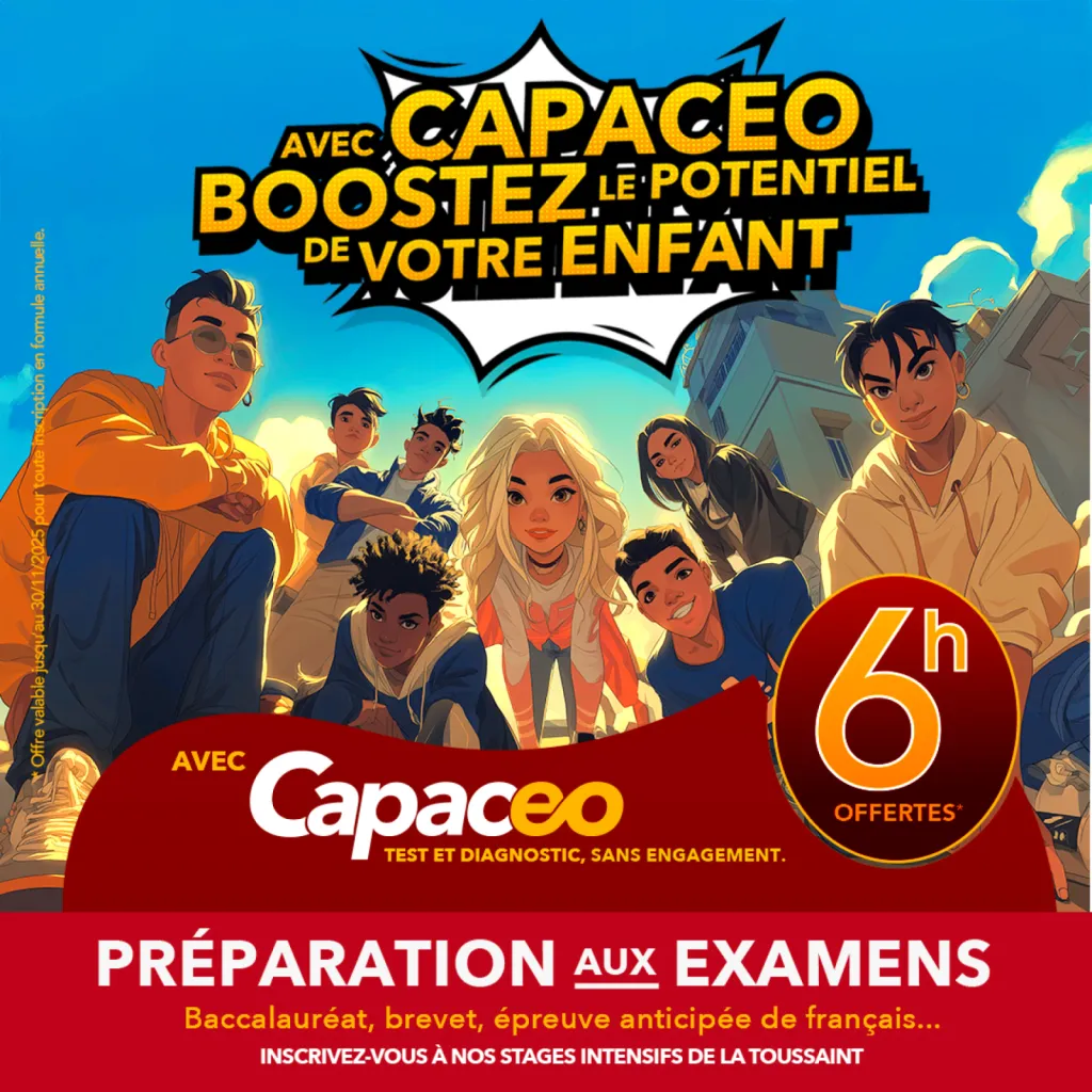 Préparation aux examens à Pessac : 6h offertes pour booster la réussite de votre enfant avec Capacéo