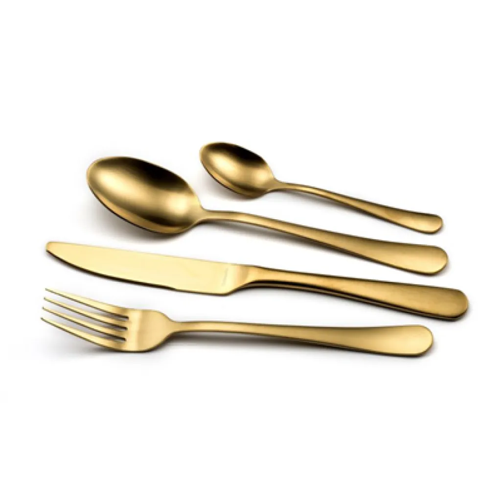 FOURCHETTE DE TABLE DOREE SUBLIME POUR MARIAGE CONDITIONNEE PAR 10