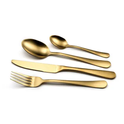 FOURCHETTE DE TABLE DOREE SUBLIME POUR MARIAGE CONDITIONNEE PAR 10
