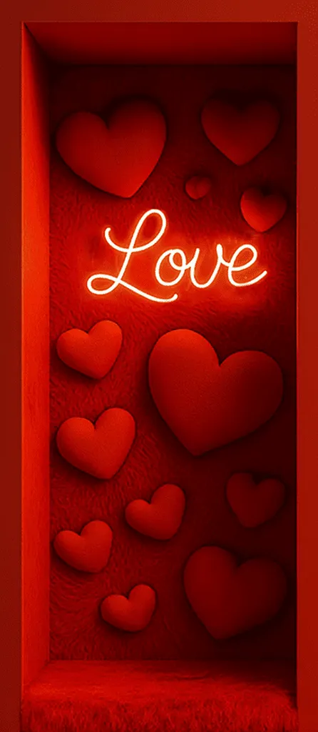Décor Love box  pour la Saint Valentin décor photo pour centre commercial à Marseille
