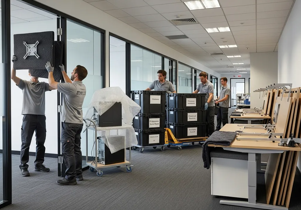 Formule Transfert Standard pour déménagement d’entreprise incluant démontage mobilier, protection complète et transport professionnel sécurisé