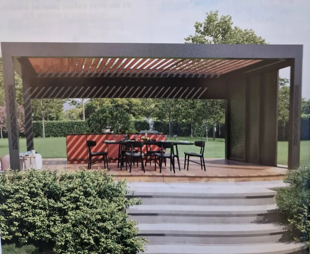 Pergola en aluminium à lames orientables, Bassin d'Arcachon