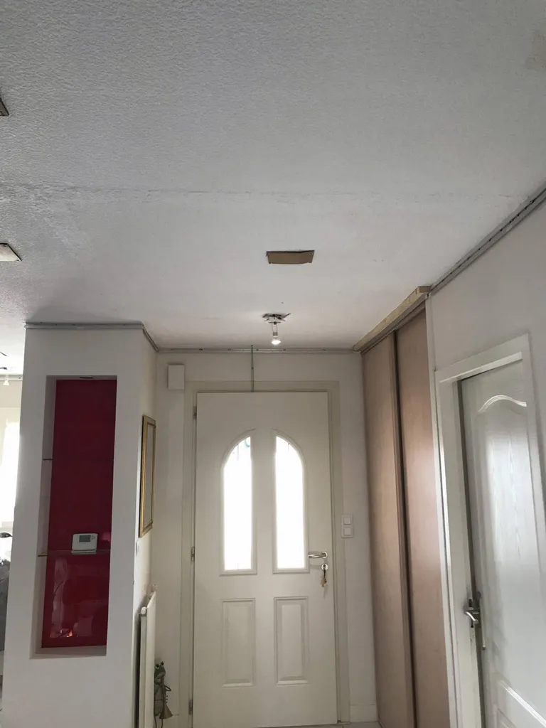 Plafond gouttelette abîmé - Mise en place lisse ALU BARRISOL - Roquettes