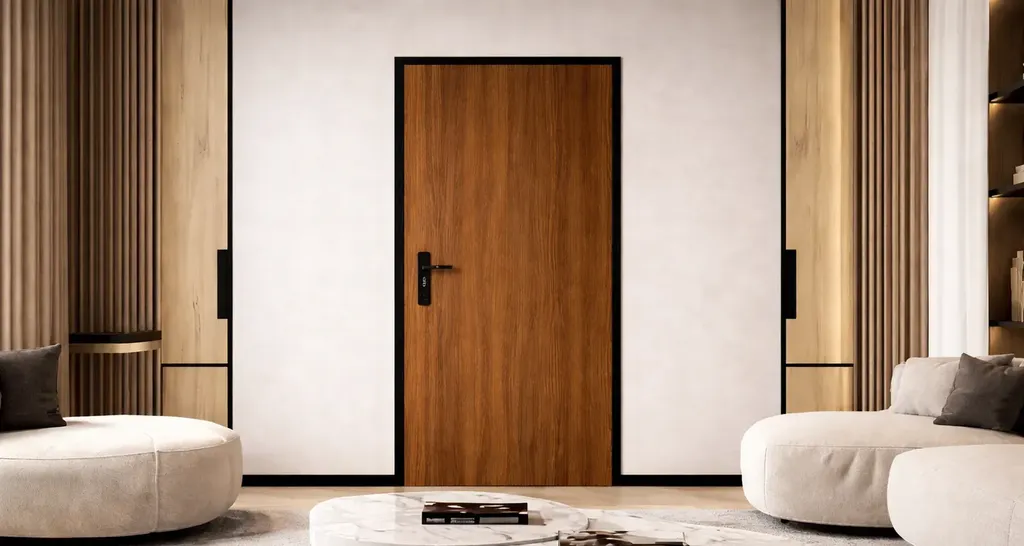 Porte blindée d'appartement Point Fort Fichet Spheris+ XP en Corse-du-Sud : sécurité maximum A2P BP3, paumelles invisibles et finitions haut de gamme pour les intérieurs les plus exigeants