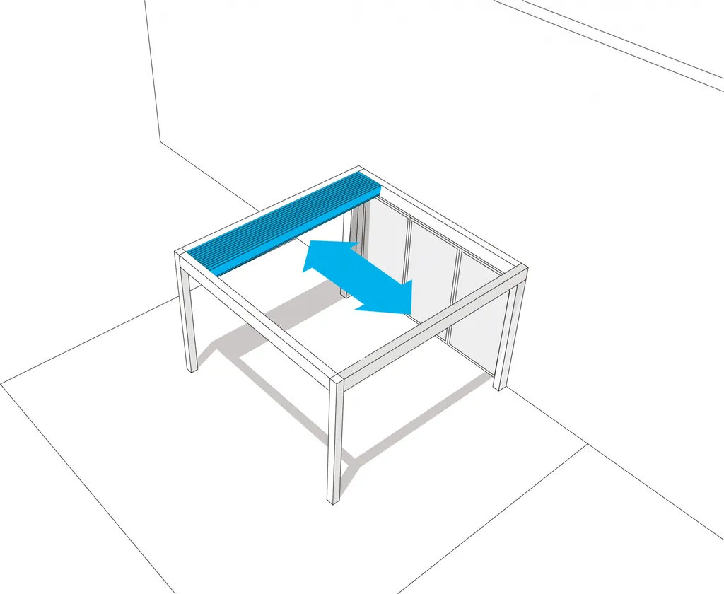 Pergola bioclimatique simple rétractation Saint jean d'Illac