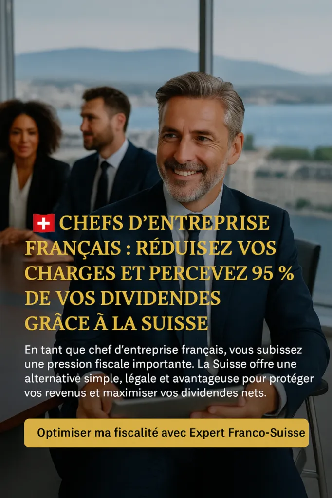 Chefs d’entreprise français : réduisez vos charges et percevez 95 % de vos dividendes grâce à la Suisse