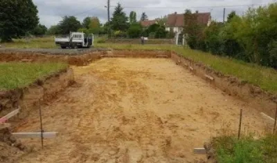 Terrassement pour la construction d'une maison à Strasbourg dans le Bas-Rhin CLK 