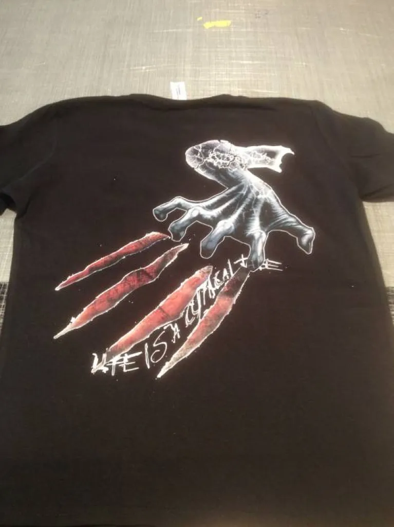 serigraphie couleur t-shirt groupe de metal