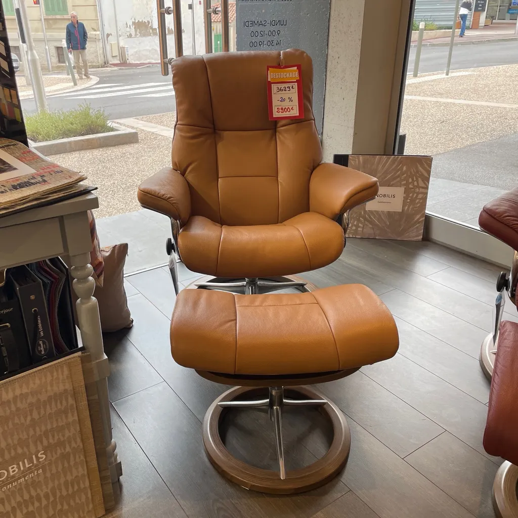 Fauteuil en cuir Stressless Mayfair en promotion chez Alliance Tiffany à Hyères vers Toulon