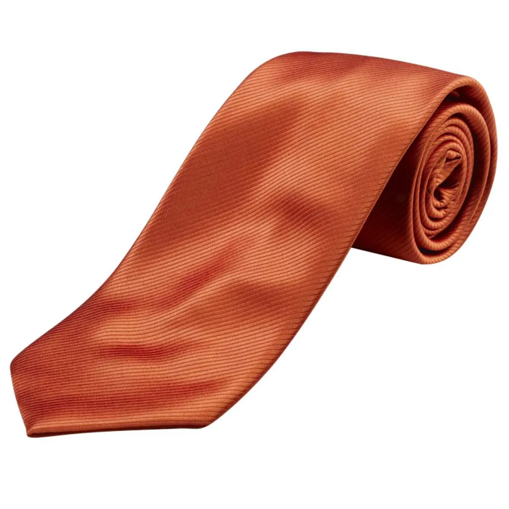 cravate e-commerce  POLYESTER ROUGE BRIQUE