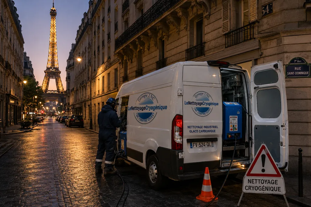 le nettoyage cryogenique dans les rues de paris