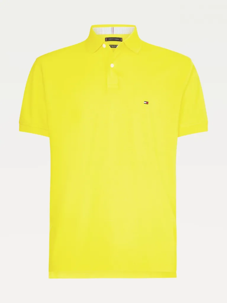 Polo vivid yellow manches courtes homme - Tommy Hilfiger