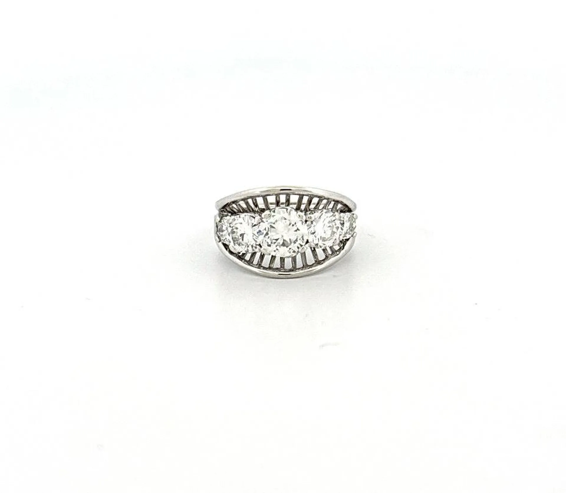 Bague vintage en or blanc et diamants 2.25 carats – Dépôt-vente Or Ligne La Teste de Buch