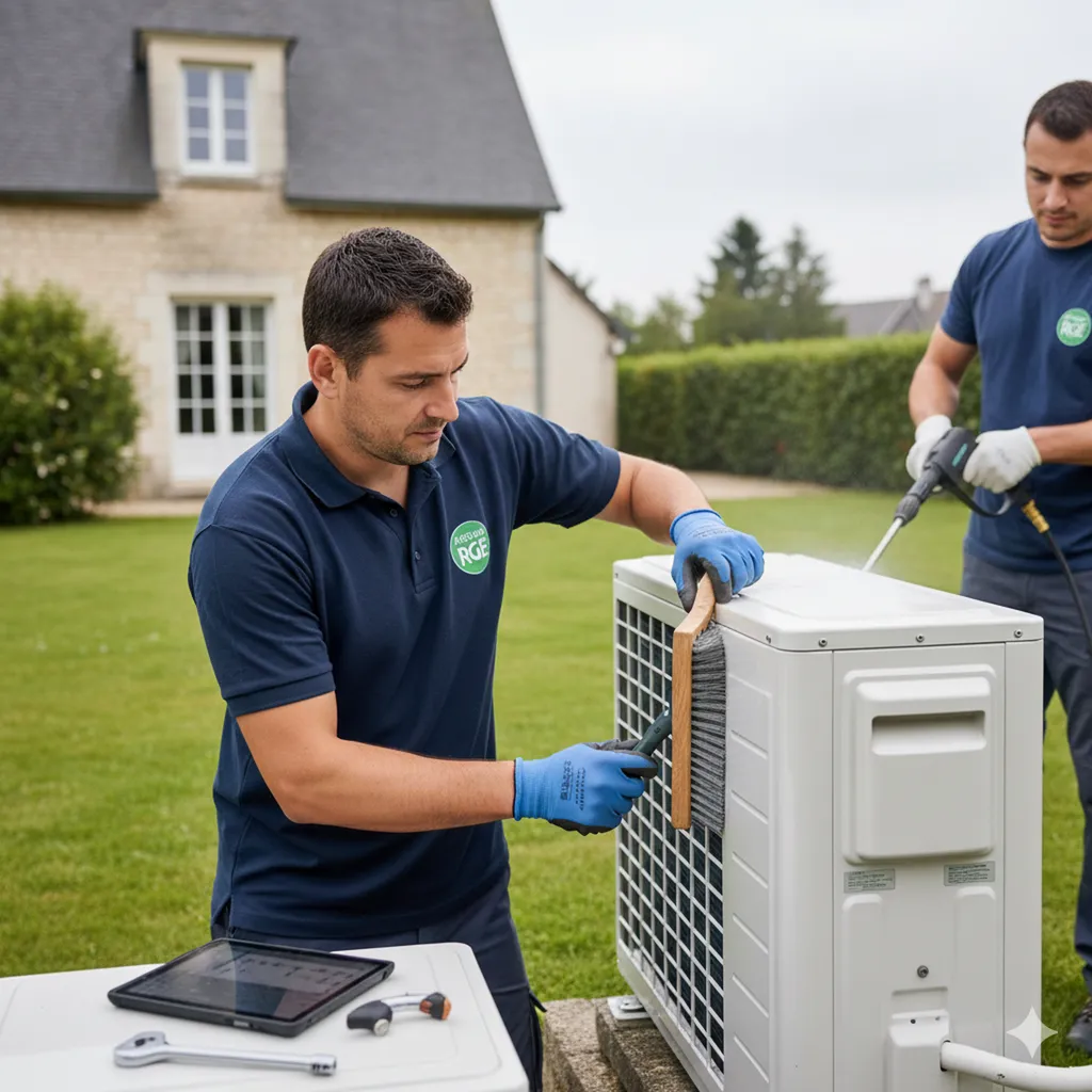 Installation de pompe à chaleur air/eau Saint-André-de-Cubzac 33240 – Artisan RGE – Entretien obligatoire, garanties et assurance décennale.