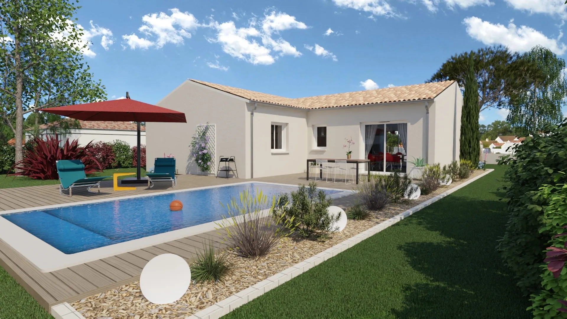 Maison en L de 106 m²