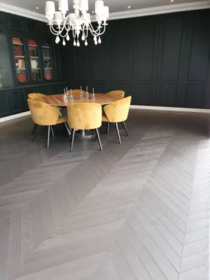 Parquet en chevron Parqueterie Aixoise