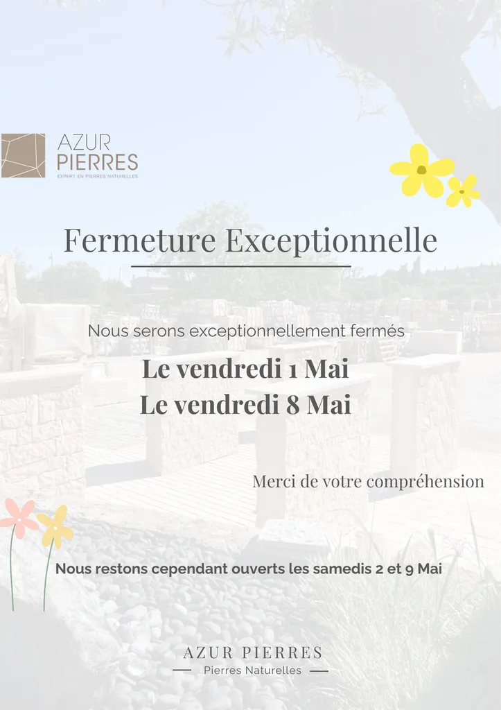 Fermeture exceptionnelle 