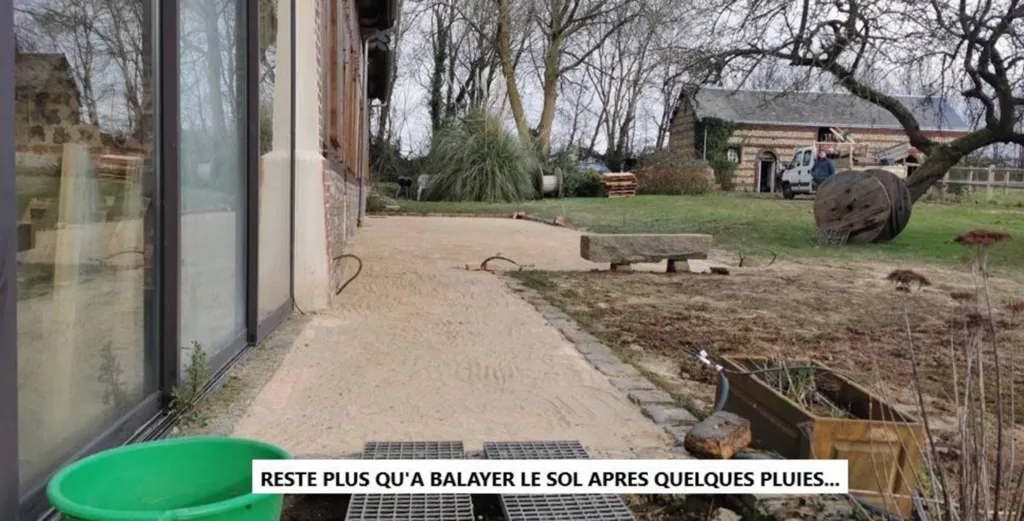Reste plus qu'à balayer le sol après quelques pluies