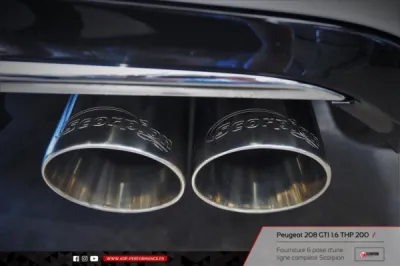 Ligne d'échappement Scorpion Peugeot 208 GTI 1.6 THP 200cv Arles - ADP Performance